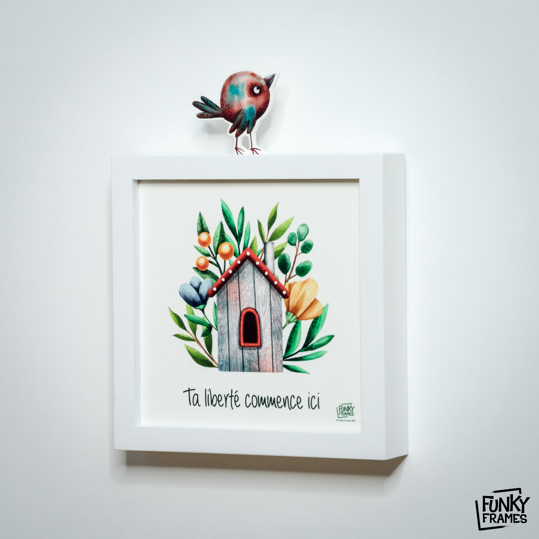 Ta liberté, cadre blanc