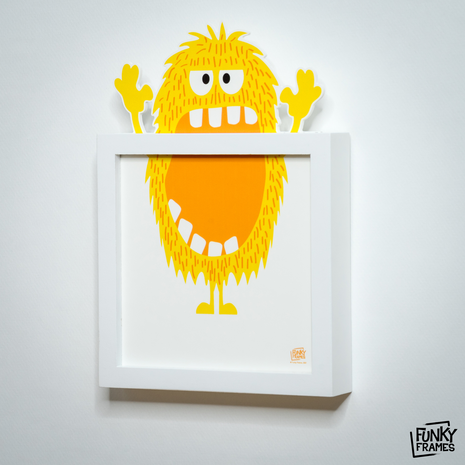 Yell oh, cadre blanc