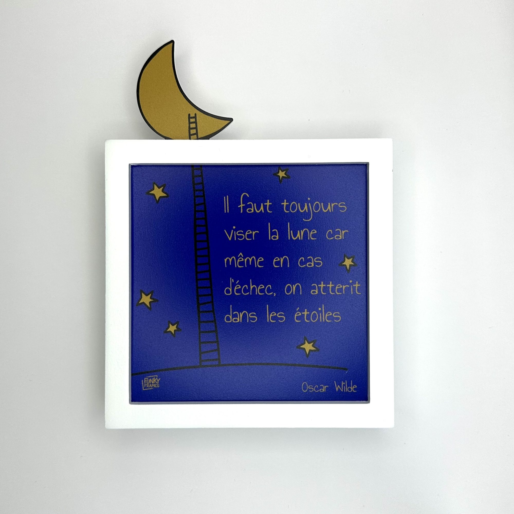 Funky Frames La lune cadre blanc