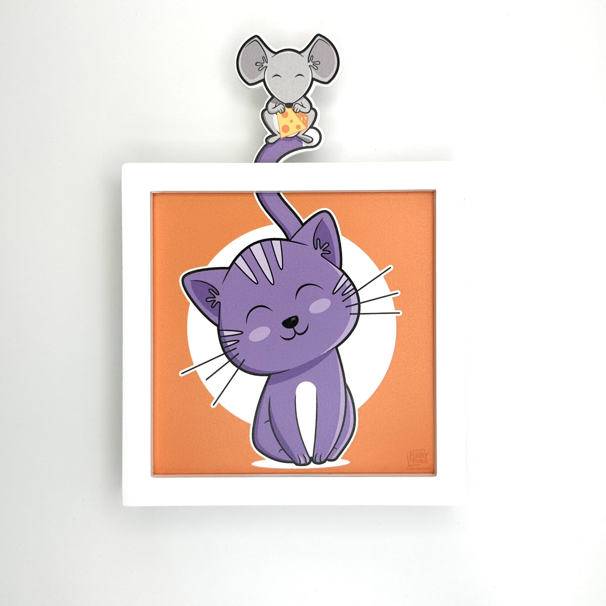 Funky Frames Le Chat cadre blanc