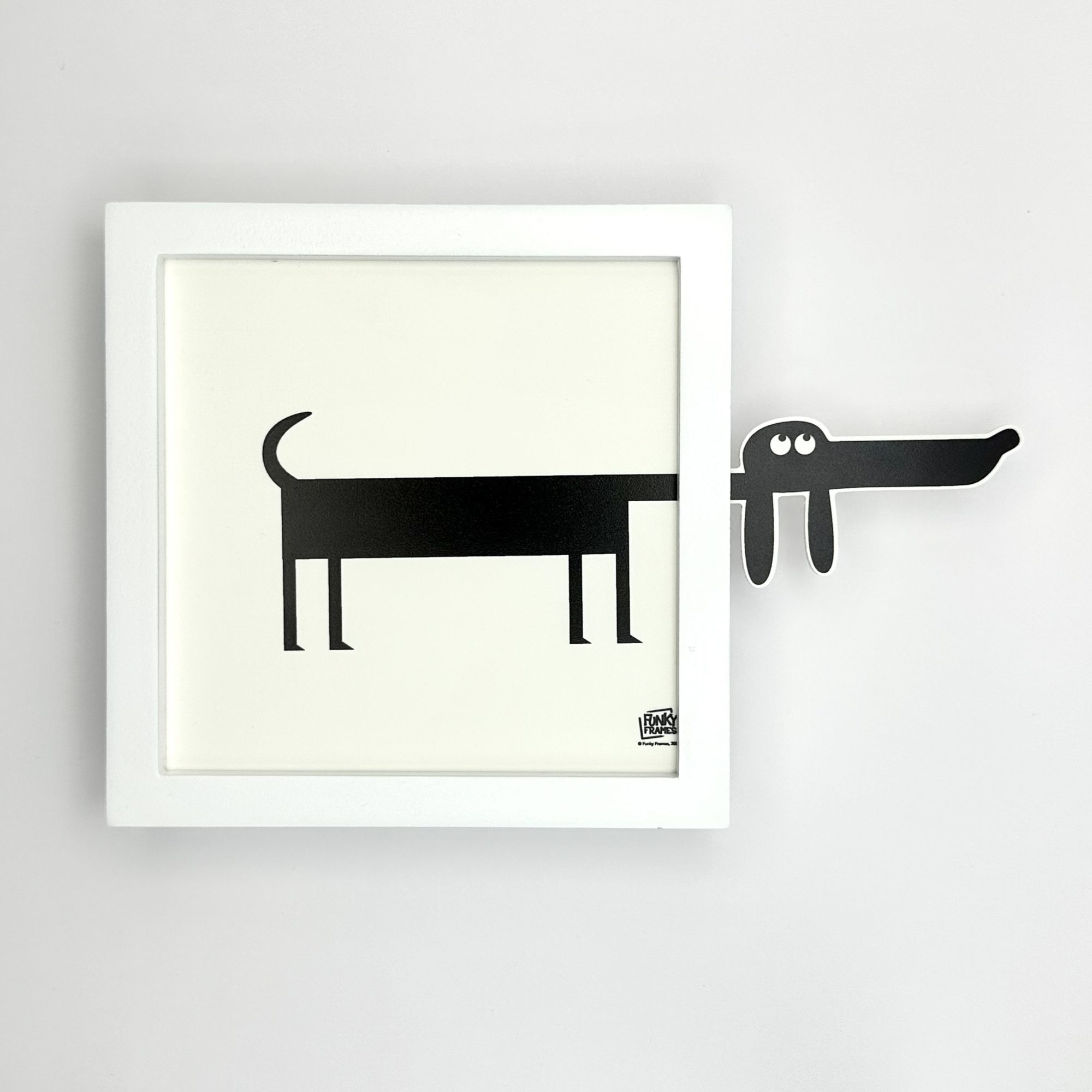 Funky Frames Le Teckel cadre blanc