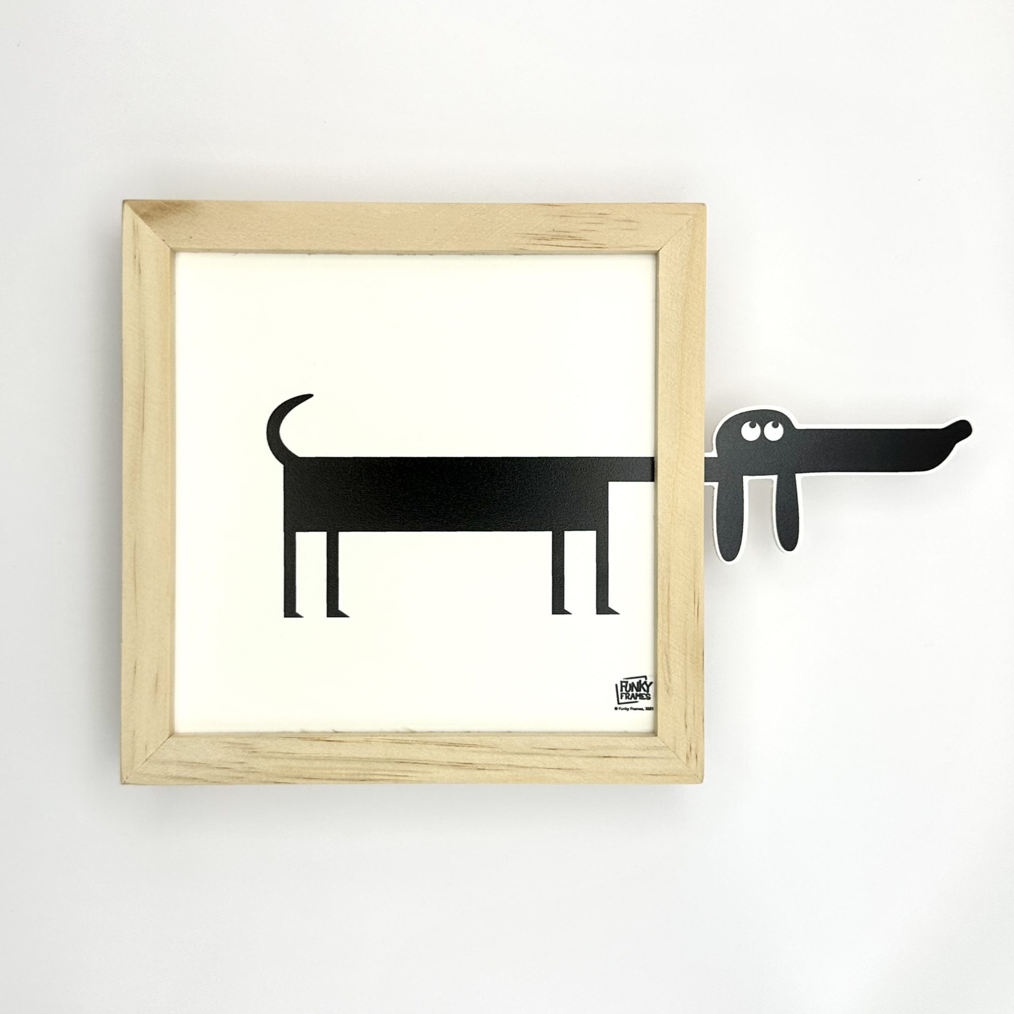 Funky Frames Le Teckel cadre bois
