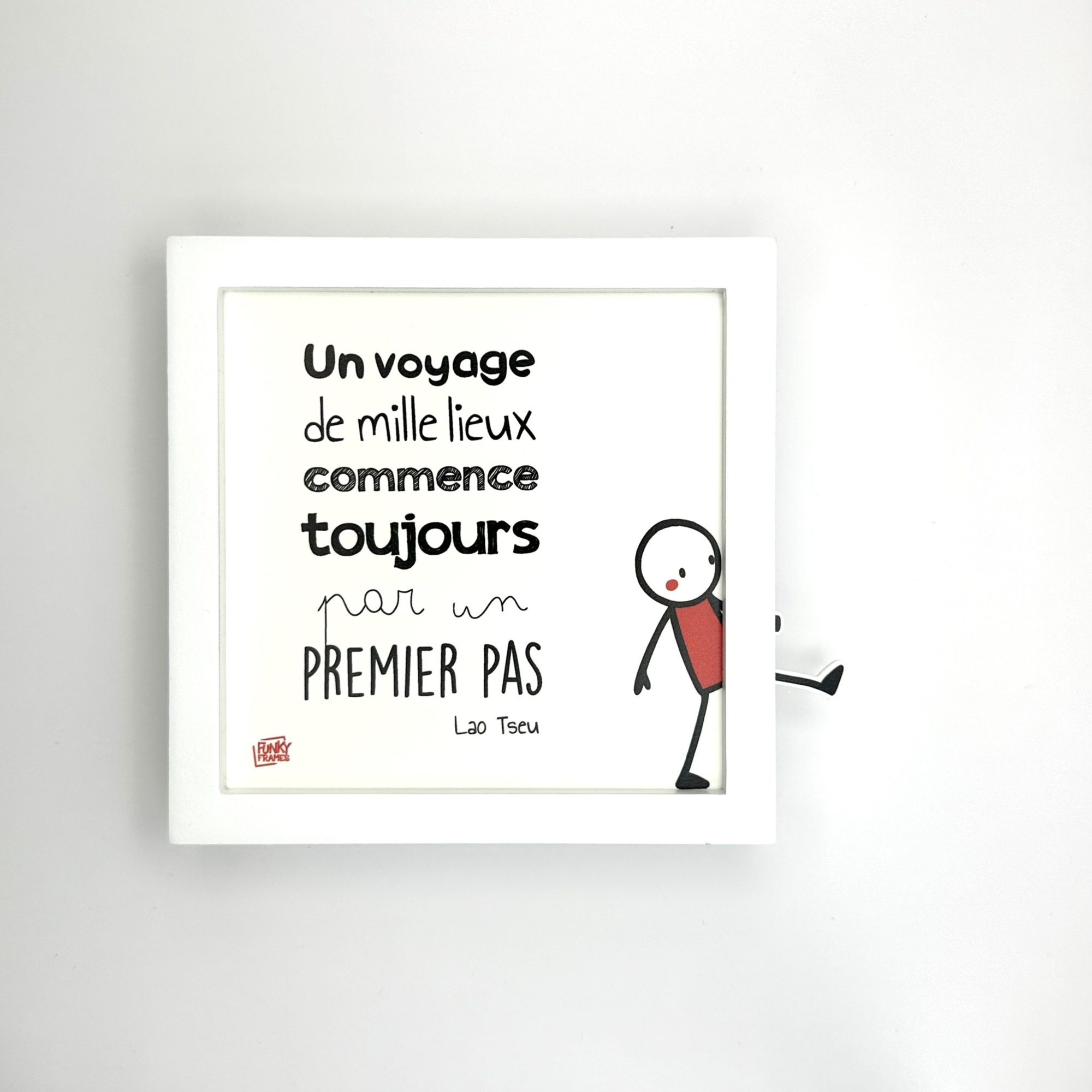Funky Frames Le premier pas cadre blanc