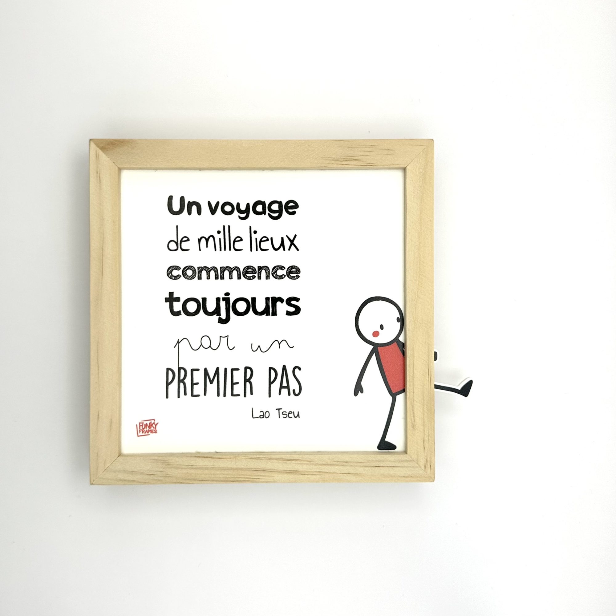 Funky Frames Le premier pas cadre bois