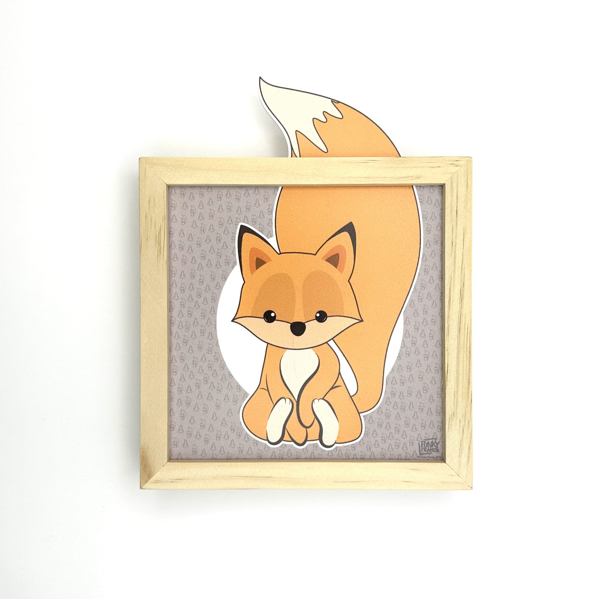 Funky Frames Le renard cadre bois
