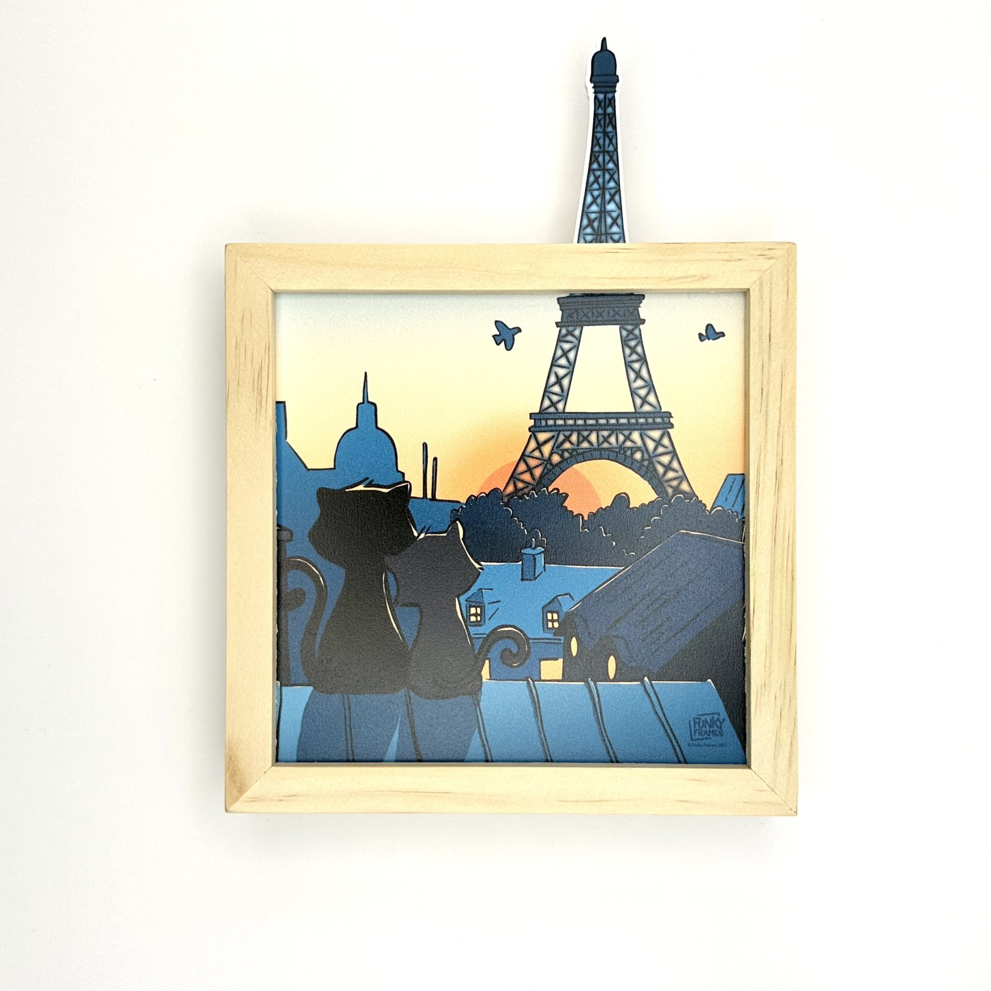 Funky Frames Les chamoureux cadre bois