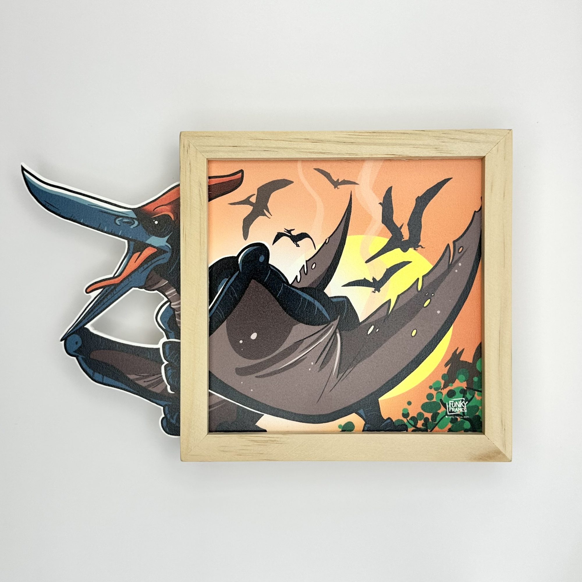 Funky Frames Ptéranodon cadre bois
