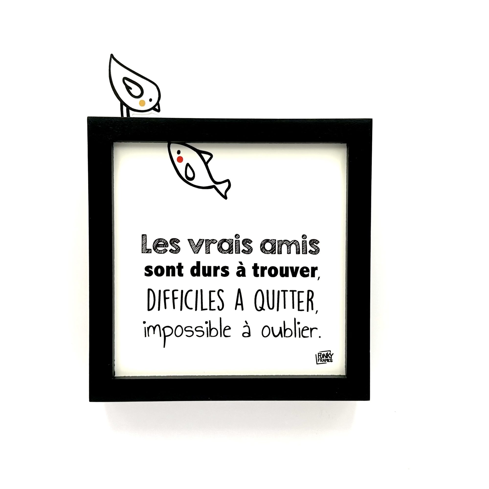 Funky Frames Les vrais Amis cadre noir